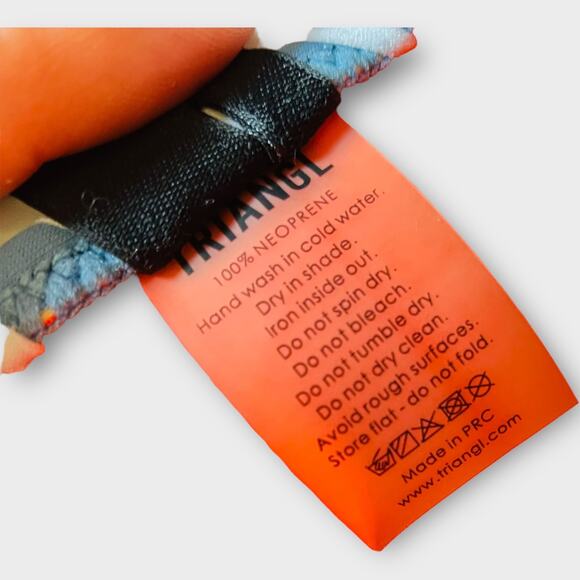 Triangl Neoprene Crochet Stitch Farrah Dusty Blue Bikini Bottom XS - Picture 11 of 11